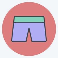 Icon Baby Shorts. suitable for Baby symbol. color mate style. simple design editable. design template vector. simple symbol illustration vector