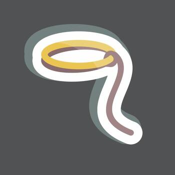 Sticker Rope. suitable for Wild West symbol. simple design editable. design template vector. simple symbol illustration vector