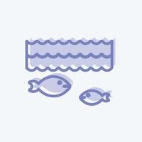 icono de la vida bajo el agua. adecuado para el símbolo de la comunidad. estilo de dos tonos. diseño simple editable. vector de plantilla de diseño. ilustración de símbolo simple