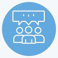 Icon Group Opinion. suitable for Feedback symbol. Blue Eyes Style. simple design editable. design template vector. simple symbol illustration vector
