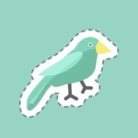 Sticker line cut Sparrow. suitable for Spring symbol. simple design editable. design template vector. simple symbol illustration vector