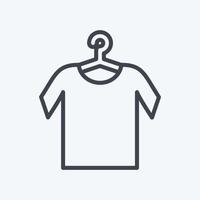 Icon Shirt on Hanger. suitable for Tailor symbol. line style. simple design editable. design template vector. simple symbol illustration vector