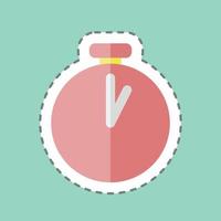 Sticker line cut Timer. suitable for Photo Editing symbol. simple design editable. design template vector. simple symbol illustration vector