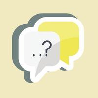 Sticker Question. suitable for Feedback symbol. simple design editable. design template vector. simple symbol illustration vector