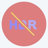Icon HDR Off. suitable for Photo Editing symbol. flat style. simple design editable. design template vector. simple symbol illustration vector
