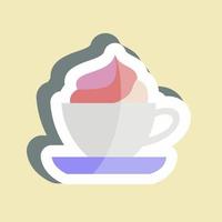 Sticker Viennese Coffee. suitable for Drink symbol. simple design editable. design template vector. simple symbol illustration vector