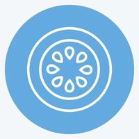 Icon Orange Slice. suitable for Spa symbol. blue eyes style. simple design editable. design template vector. simple symbol illustration vector