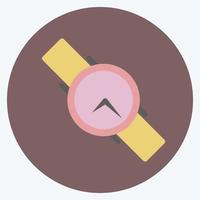 reloj icono. adecuado para el símbolo de cuidado de la belleza. estilo compañero de color. diseño simple editable. vector de plantilla de diseño. ilustración de símbolo simple