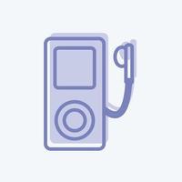 icono de reproductor de mp3. adecuado para el símbolo de la música. estilo de dos tonos. diseño simple editable. vector de plantilla de diseño. ilustración de símbolo simple