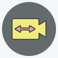 Icon Switch Video. suitable for Photo Editing symbol. color mate style. simple design editable. design template vector. simple symbol illustration vector