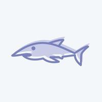 Icon Shark 1. suitable for Sea symbol. two tone style. simple design editable. design template vector. simple symbol illustration vector