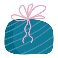 Gift Box Icon Flat Design. present, ellement party, birthday, celebrate. surprise vector