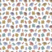 Fondo de patrón sin costuras botánico floral de primavera adecuado con flores de flor de verano para estampados de moda, gráficos, fondos y artesanías vector