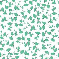 Floral pattern green branch, leaves. Cute gentle pattern. Elegant floral background with tree branches. vector