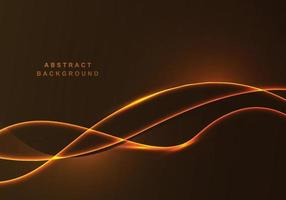 Abstract light golden flowing wave background vector