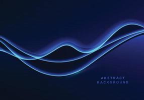 Abstract light blue flowing wave background vector