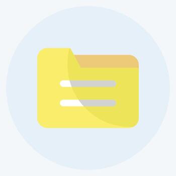 Icon Folder. suitable for web interface symbol. flat style. simple design editable. design template vector. simple symbol illustration vector