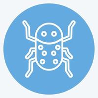 Icon Insect Infestation. suitable for disasters symbol. blue eyes style. simple design editable. design template vector. simple symbol illustration vector
