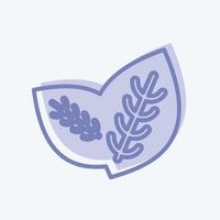 Icon Spearmint. suitable for Fruits and Vegetables symbol. two tone style. simple design editable. design template vector