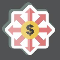 Sticker Funding. suitable for Community symbol. simple design editable. design template vector. simple symbol illustration vector
