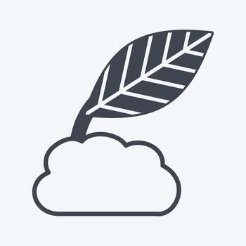 plantación de iconos. adecuado para el símbolo de primavera. estilo de glifo. diseño simple editable. vector de plantilla de diseño. ilustración de símbolo simple