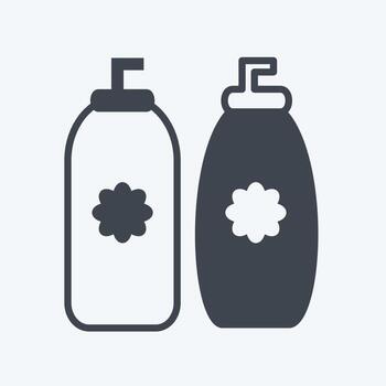 botellas de perfume icono. adecuado para el símbolo de spa. estilo de glifo. diseño simple editable. vector de plantilla de diseño. ilustración de símbolo simple