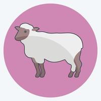 Icon Sheep. suitable for animal symbol. flat style. simple design editable. design template vector. simple symbol illustration vector