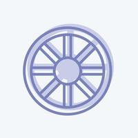 Icon Wheel. suitable for Garden symbol. two tone style. simple design editable. design template vector. simple symbol illustration vector