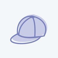 icono de gorra de verano. adecuado para el símbolo de primavera. estilo de dos tonos. diseño simple editable. vector de plantilla de diseño. ilustración de símbolo simple