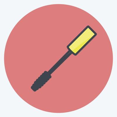 Icon Mascara Brush. suitable for beauty care symbol. flat style. simple design editable. design template vector. simple symbol illustration