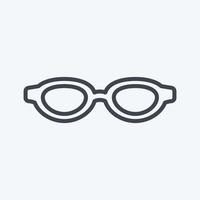 gafas de sol icono. adecuado para el símbolo de accesorios masculinos. estilo de línea diseño simple editable. vector de plantilla de diseño. ilustración de símbolo simple