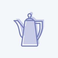 Icon Porcelain Teapot. suitable for Drink symbol. two tone style. simple design editable. design template vector. simple symbol illustration vector