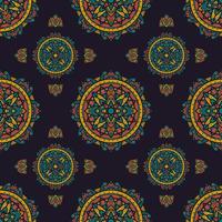 Mandala Zentangle Seamless Pattern vector