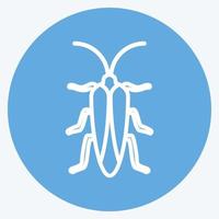 Icon Bug II. suitable for Animal symbol. blue eyes style. simple design editable. design template vector. simple symbol illustration vector