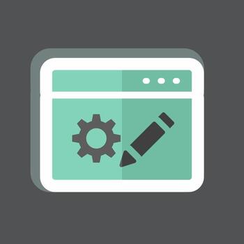 servicio de blogs de pegatinas. adecuado para su símbolo de servicios. diseño simple editable. vector de plantilla de diseño. ilustración de símbolo simple