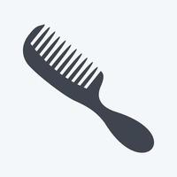 Icon Hairbrush. suitable for beauty care symbol. glyph style. simple design editable. design template vector. simple symbol illustration vector