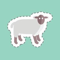 Sticker line cut Farm Animal. suitable for Garden symbol. simple design editable. design template vector. simple symbol illustration vector