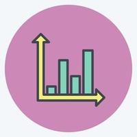 Icon Statistical Analysis. suitable for data analytics symbol. color mate style. simple design editable. design template vector. simple symbol illustration vector