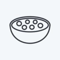 icono de comida. adecuado para el símbolo de la comunidad. estilo de línea diseño simple editable. vector de plantilla de diseño. ilustración de símbolo simple