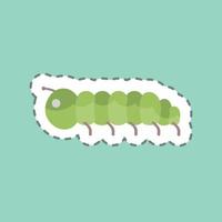 Sticker line cut Caterpillar. suitable for Animal symbol. simple design editable. design template vector. simple symbol illustration vector