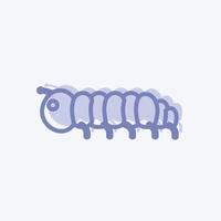 Icon Caterpillar. suitable for Animal symbol. two tone style. simple design editable. design template vector. simple symbol illustration vector