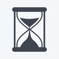 Icon Hourglass. suitable for web interface symbol. glyph style. simple design editable. design template vector. simple symbol illustration vector