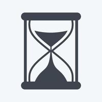 icono de reloj de arena. adecuado para el símbolo de la interfaz web. estilo de glifo. diseño simple editable. vector de plantilla de diseño. ilustración de símbolo simple