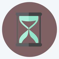 icono de reloj de arena. adecuado para el símbolo de la interfaz web. estilo plano diseño simple editable. vector de plantilla de diseño. ilustración de símbolo simple