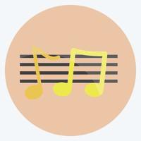 Icon Music Staff. suitable for music symbol. flat style. simple design editable. design template vector. simple symbol illustration