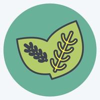 icono de menta verde. adecuado para el símbolo de frutas y verduras. estilo compañero de color. diseño simple editable. vector de plantilla de diseño. ilustración de símbolo simple