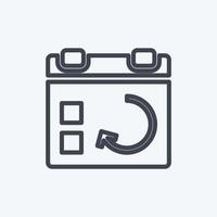 Icon Sync Event. suitable for User Interface symbol. line style. simple design editable. design template vector. simple symbol illustration vector