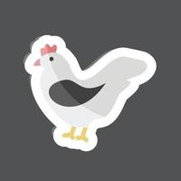 Sticker Hen. suitable for Garden symbol. simple design editable. design template vector. simple symbol illustration vector