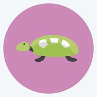 Icon Turtle. suitable for Sea symbol. flat style. simple design editable. design template vector. simple symbol illustration vector