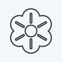Icon Flower. suitable for garden symbol. line style. simple design editable. design template vector. simple symbol illustration vector